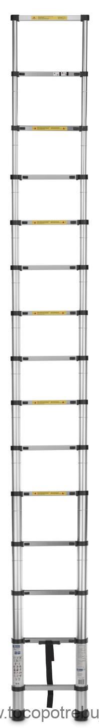 Hliníkový teleskopický rebrík 4,4m 150kg - GEKO G02446