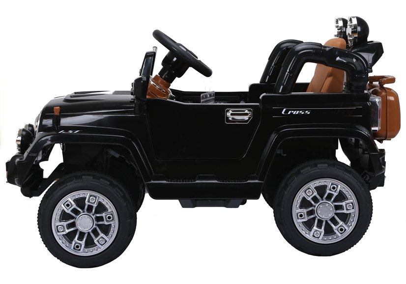 LeanToys Elektrické autíčko JEEP JJ245 - čierny, 2x45W, predné LED svetlá, MP3, 2.4GHz DO