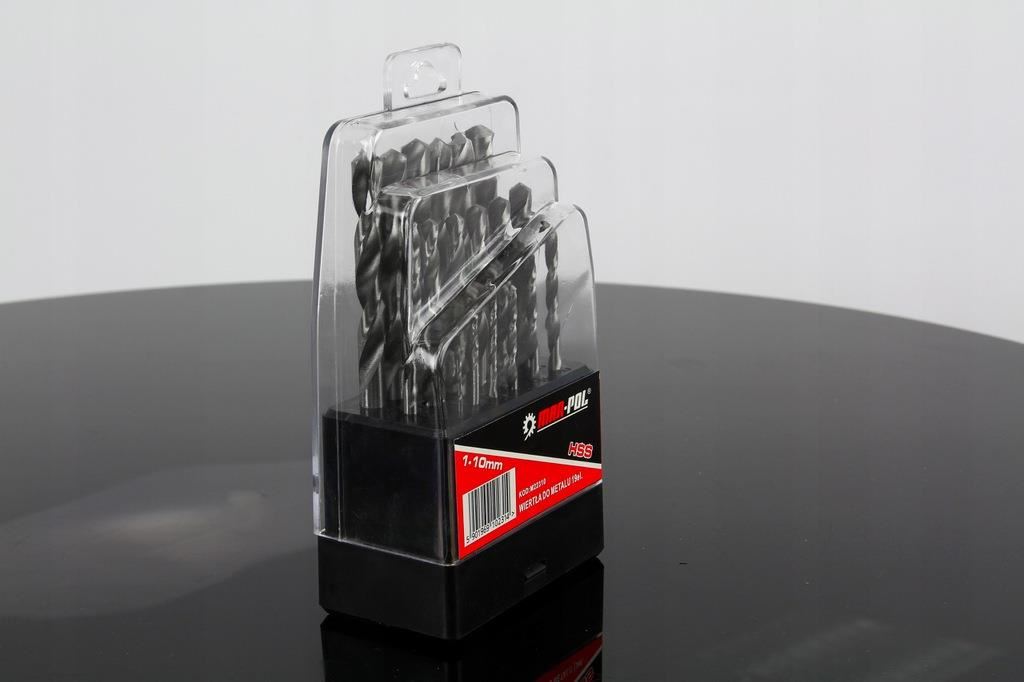 Sada vrtákov HSS do kovu 19ks 1mm - 10mm - MAR-POL M22300
