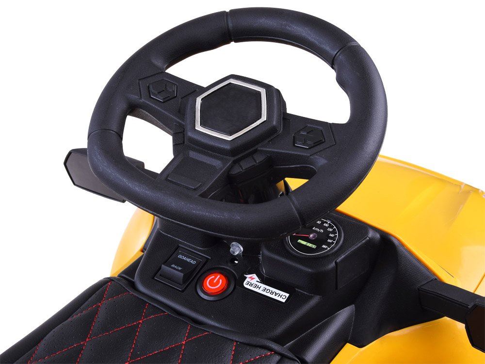 Joko Elektrické autíčko, odrážadlo 3v1, kožené sedadlo, červená