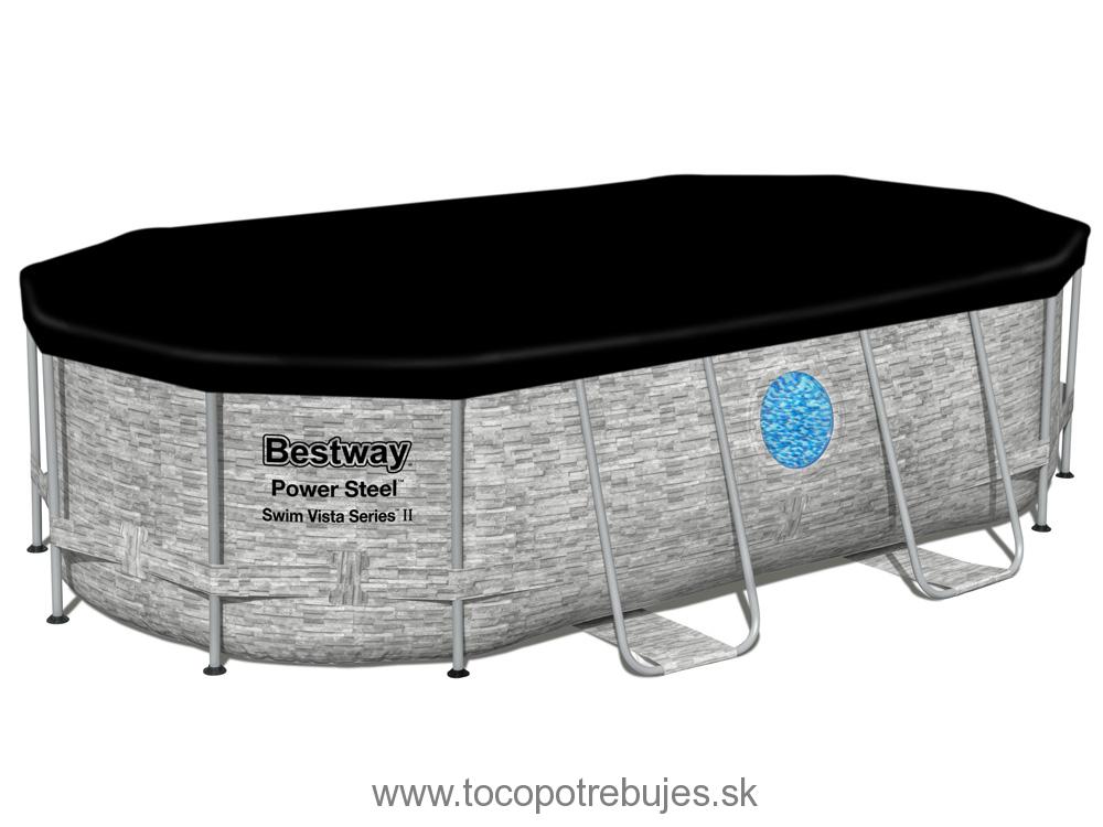Bestway 56714 Power Steel Bazén s kovovou konštrukciou, 427 cm x 250 cm x 100 cm
