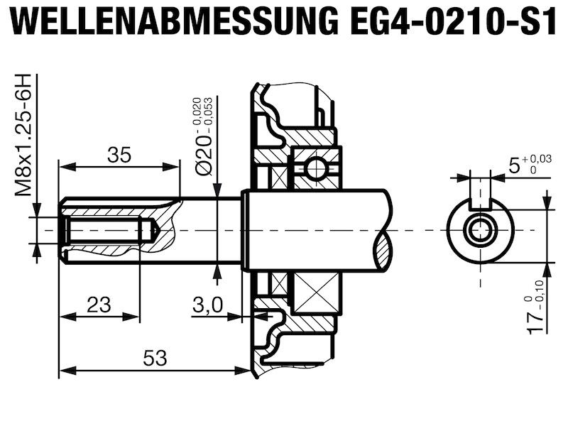 ROTEK Benzínový motor EG4-0210-5H-KW20x53