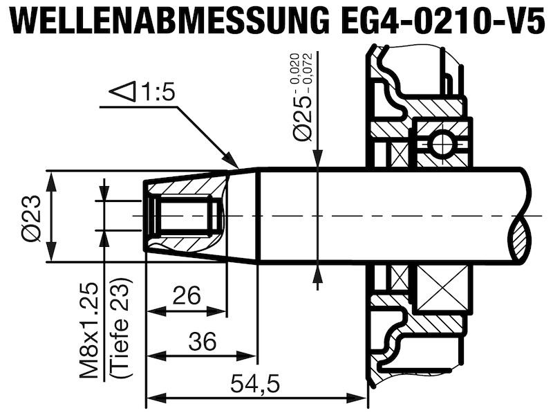 ROTEK Benzínový motor EG4-0210-5H-TP25x54.5