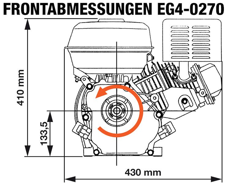 ROTEK Benzínový motor EG4-0270-5H-KW25x63