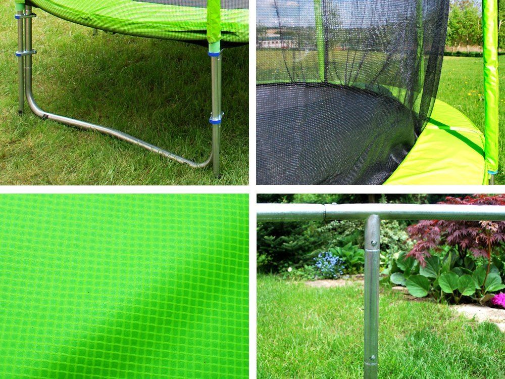 SkyFlyer Záhradná trampolína 180cm 6FT s ochrannou sieťou, zelená
