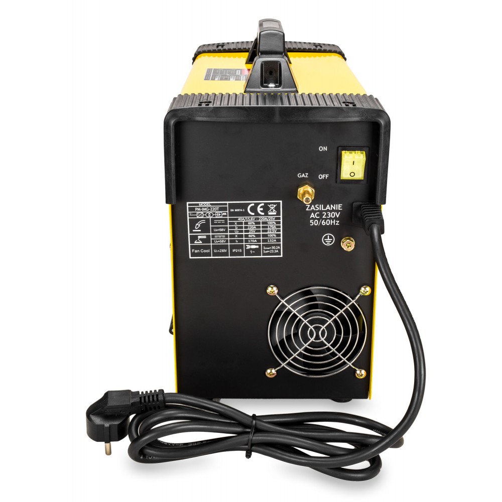 Powermat PM-IMG-220T INVERTOROVÁ ZVÁRAČKA zvárací invertor migomat 220A MIG/ MAG/TIG/MMA