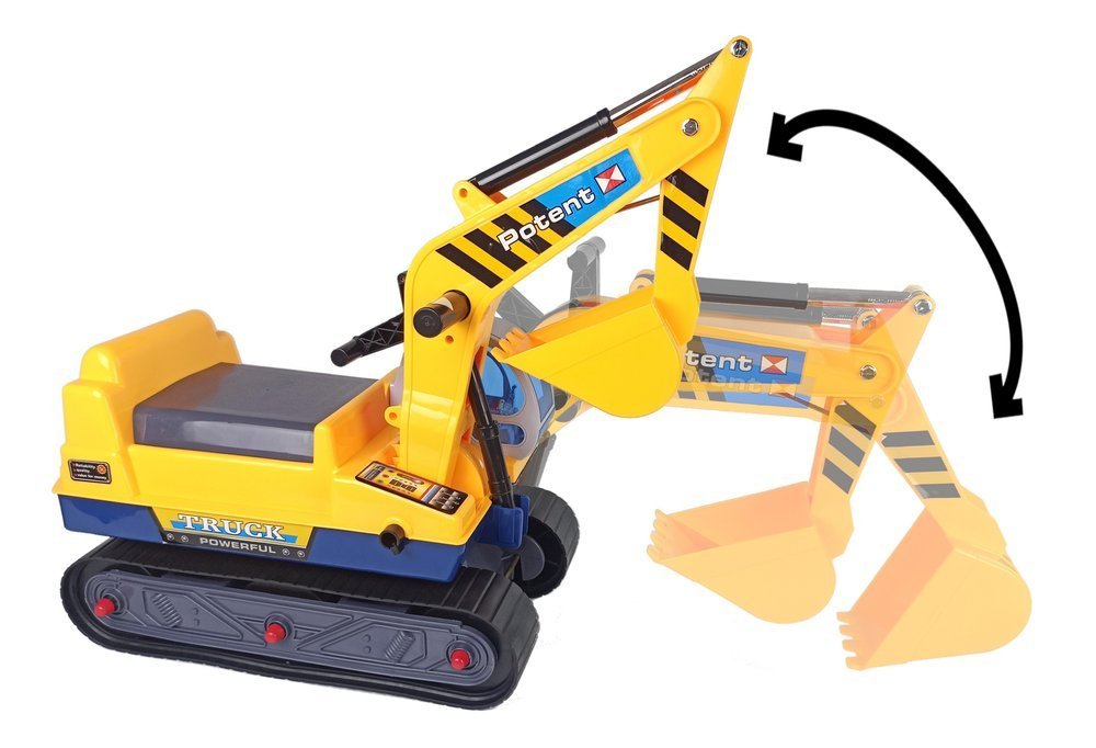 LeanToys Bager s veľkou lyžicou a prilbou, žltá