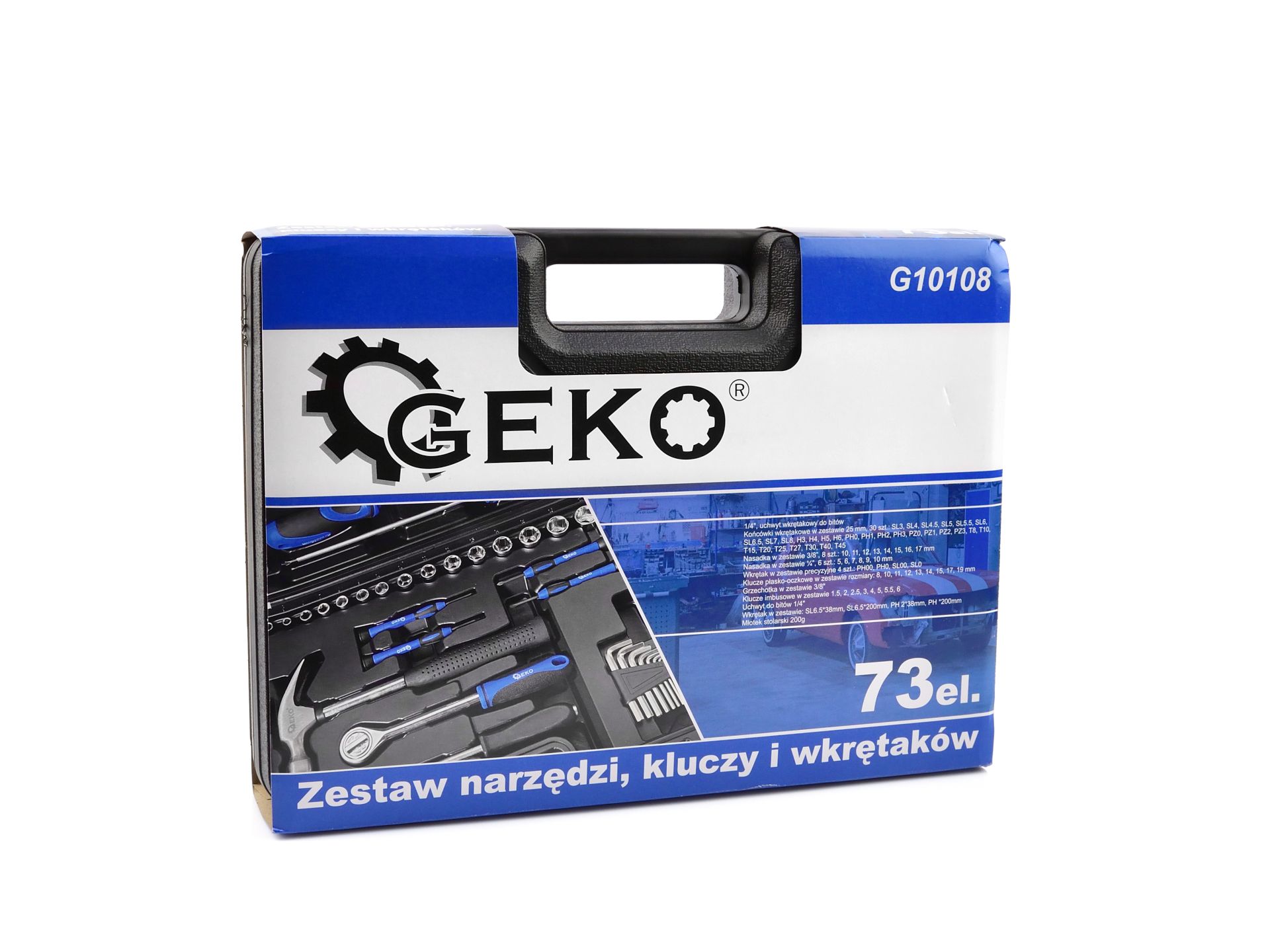 Sada náradia, kľúčov a skrutkovačov 73ks - GEKO G10108