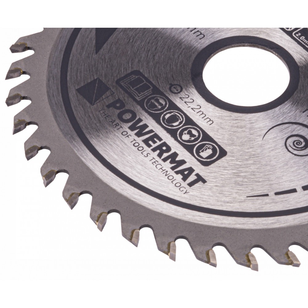 Vídiový kotúč na drevo TDD-125x22.2x40Z - POWERMAT