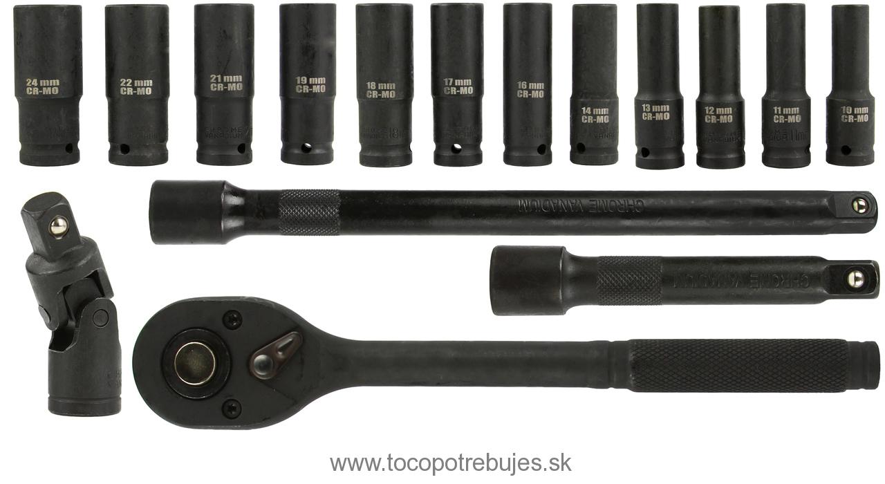 Kvalitná sada nástrčných kľúčov CR-MO 1/2" 17 ks BJC - M58232