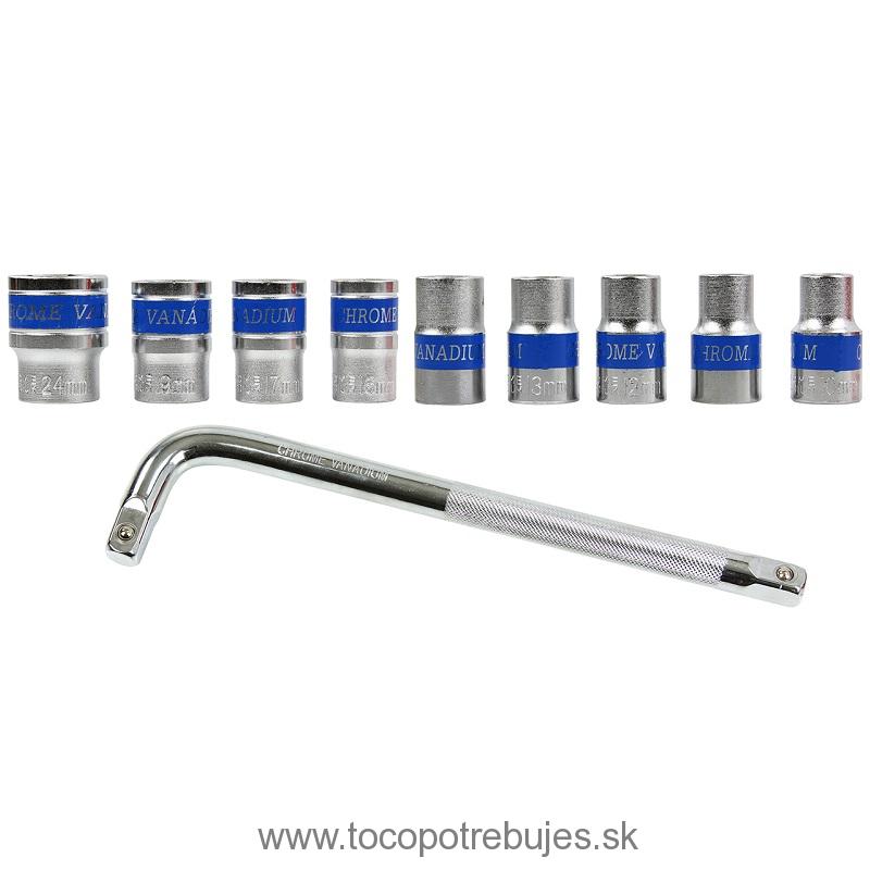 Sada nástrčných kľúčov 1/2" 10ks 10-24mm - MAR-POL M58201
