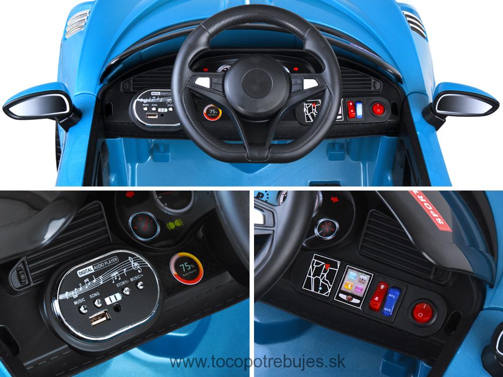 Joko Elektrické autíčko Cabrio, 2x25W motor, DO 2,4GHz, biela