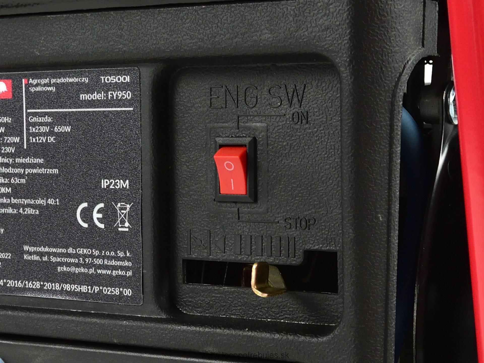 Elektrocentrála 2HP 720W - Tvardy T05001