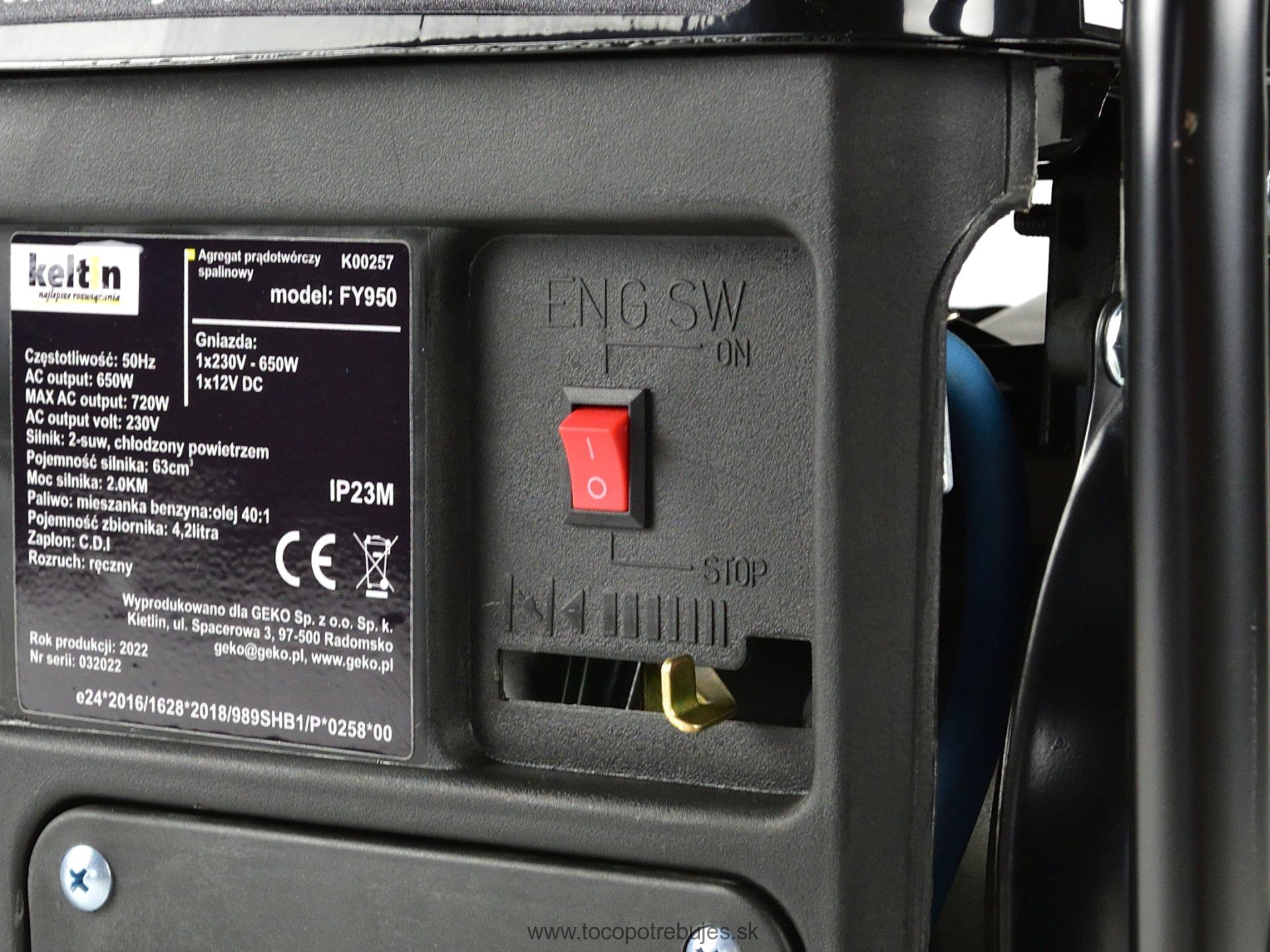 Elektrocentrála 2HP 720W - Keltin K00257