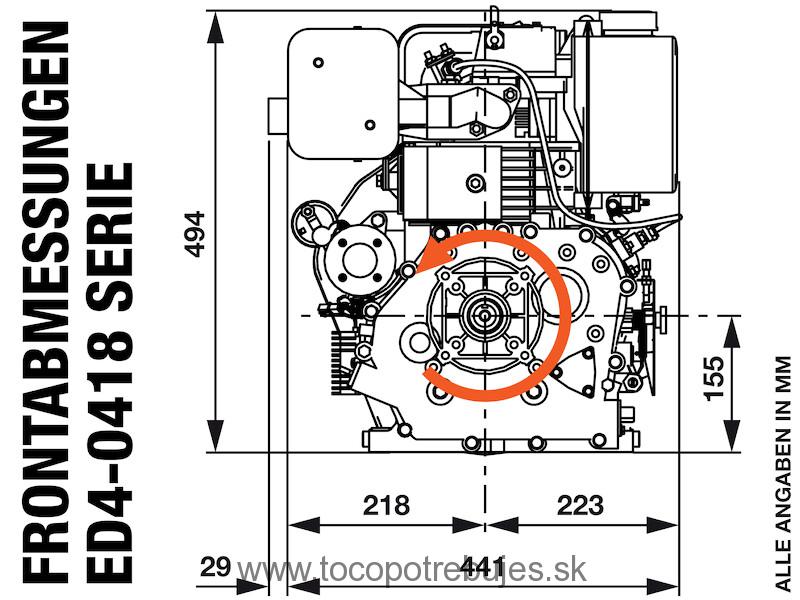 ROTEK diesel motor ED4-0418-5HE-TP26x77 MOT209