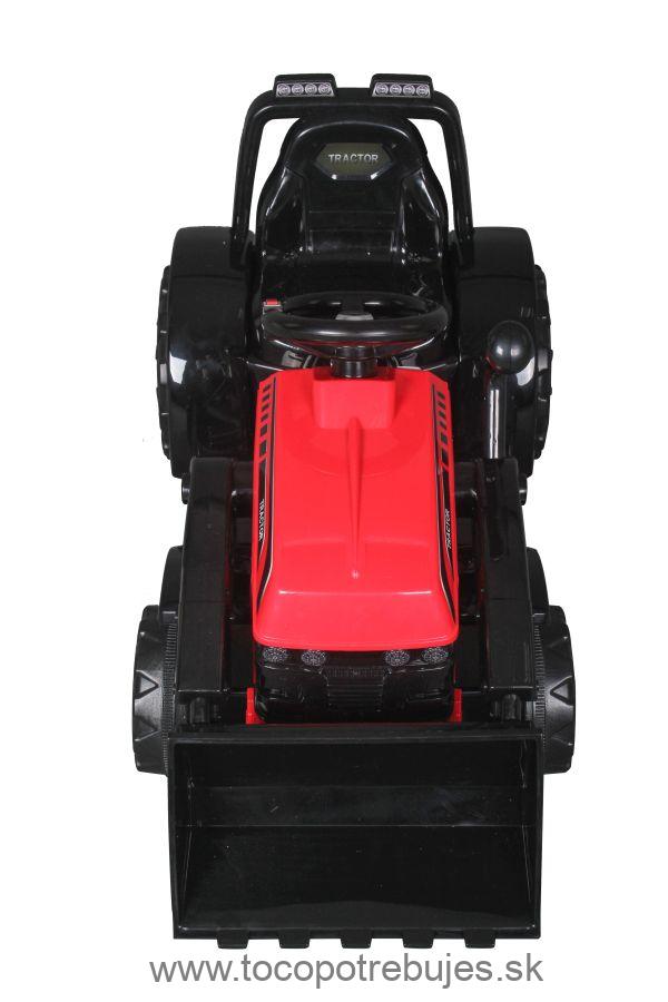 LeanToys Detský elektrický traktor ZP1001B s radlicou, červená