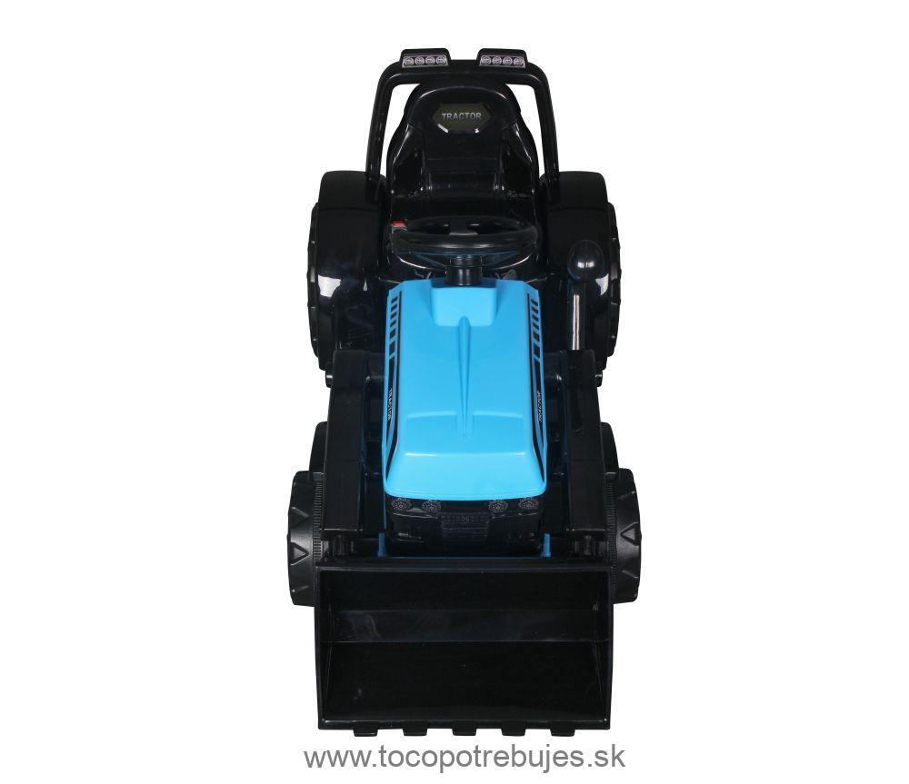 LeanToys Detský elektrický traktor ZP1001B s radlicou, modrá