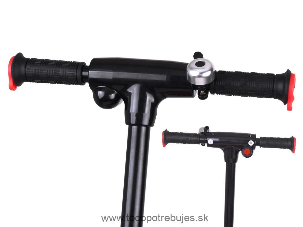 Elektrická Kolobežka 12V 45W s LED osvetlením, nosnosť 50kg, červená
