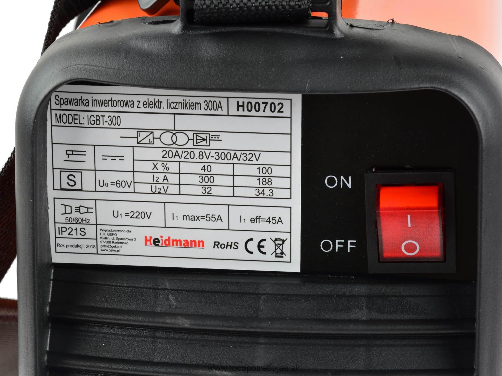 Zváraci inventor IGBT330 - Heidmann H00702