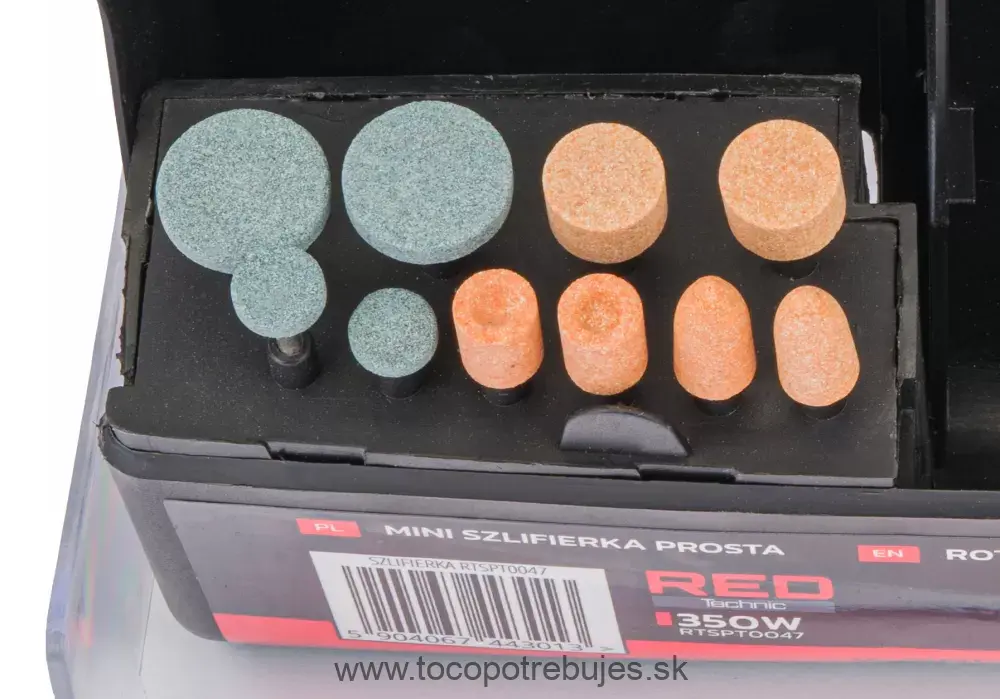 Mini brúska s príslušenstvom 300diel RTSPT0047 - RED TECHNIC