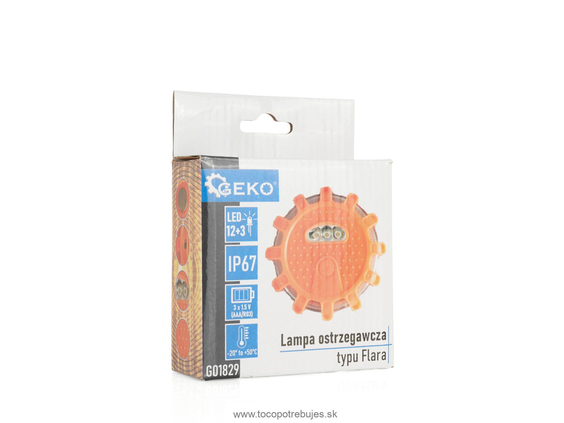 Výstražné LED svetlo, 9 funkcií - GEKO G01829