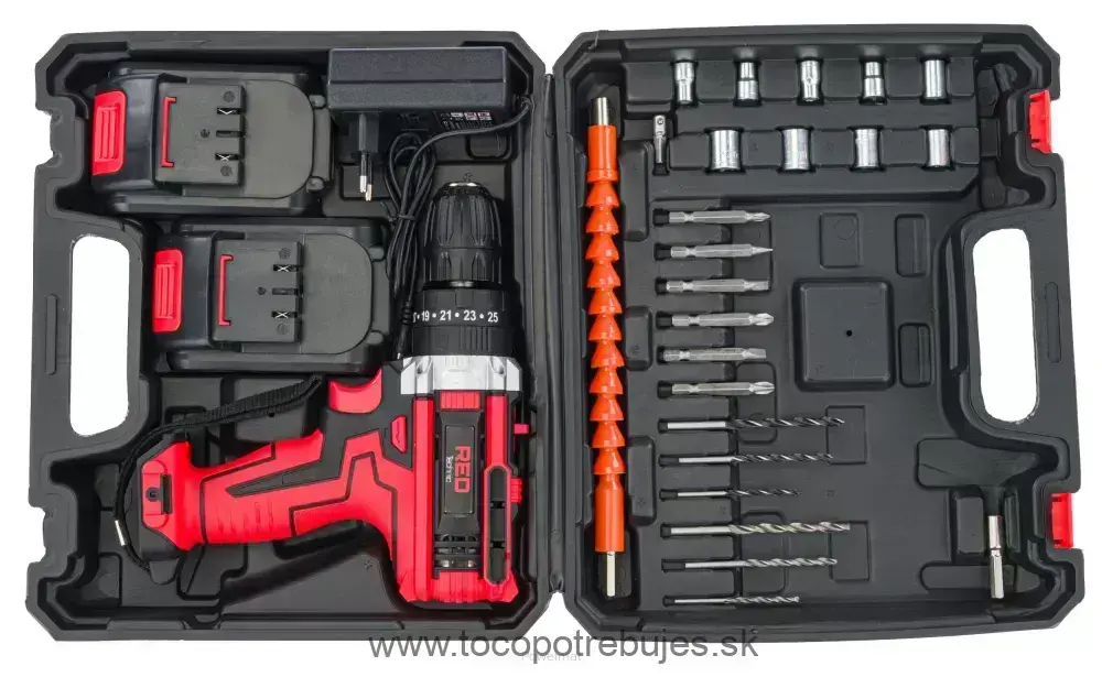 Akumulátorový skrutkovač RTWA0076, nárazový, 20V - RED TECHNIC RTWA0076