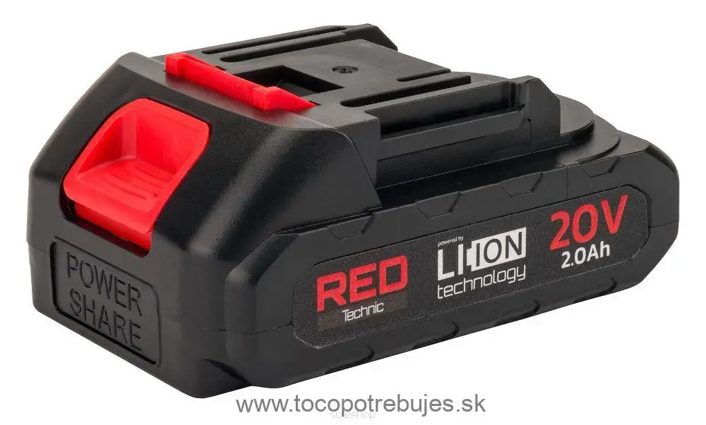 Akumulátorová reťazová píla 20V 2000mAh Li-Ion - RED TECHNIC RTMPA0022