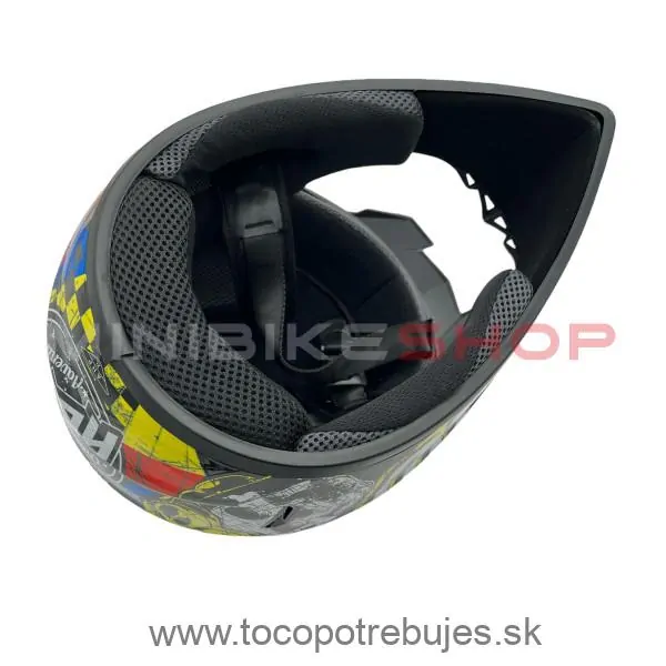 Detská cross helma Skeleton Black-Colored