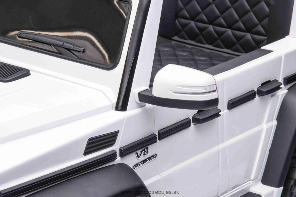 Elektrické autíčko Mercedes-Benz G63 AMG 6X6, Jednomiestne, červené, 6 Kolies s nezávislým odpružením, Pohon 2 x 45W, 12V10AH Batéria, Plastové kolesá a sedadlo, Diaľkové ovládanie, Licencované