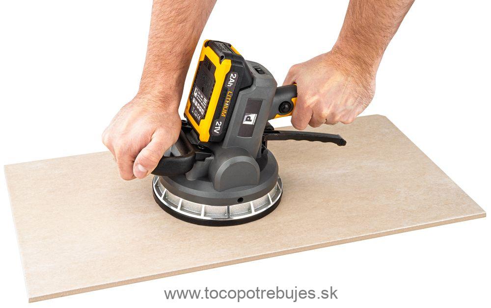Vibračná prísavka na obklady a dlažbu, 21V PM-APWDP-180T - POWERMAT
