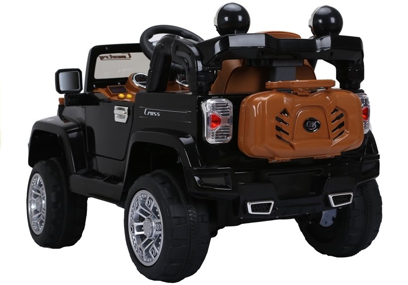 LeanToys Elektrické autíčko JEEP JJ245 - čierny, 2x45W, predné LED svetlá, MP3, 2.4GHz DO