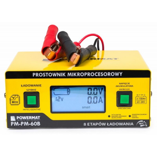 Mikroprocesorová nabíjačka autobatérii 6/24V - POWERMAT PM-PM-60B použitá
