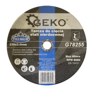 Rezné kotúče na ušľachtilé ocele 230x2.0 - GEKO PREMIUM G78255