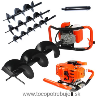 MAR-POL M84000S Robustný a výkonný MOTOROVÝ ZEMNÝ VRTÁK + 3x VRTÁK