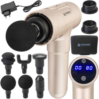 Masážna pištoľ (1800mAh) + 6 hlavíc PM-MAS-1800GM - POWERMAT