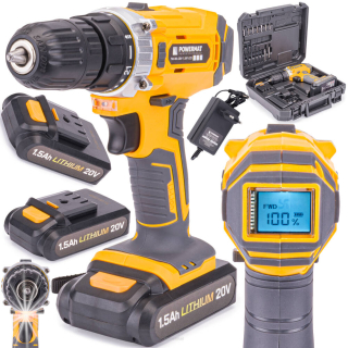 Aku vŕtačka PM-WA-20V-1.5AT-LCD - POWERMAT