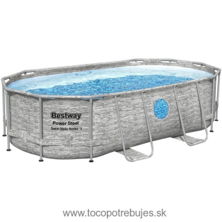 Bestway 56714 Power Steel Bazén s kovovou konštrukciou, 427 cm x 250 cm x 100 cm