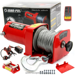 Elektrický navijak RQ 2500 + manuálne a diaľkové ovládanie M80762 MAR-POL
