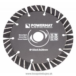 Diamantový kotúč do drážkovacej frézy 133×4.5×20 - POWERMAT
