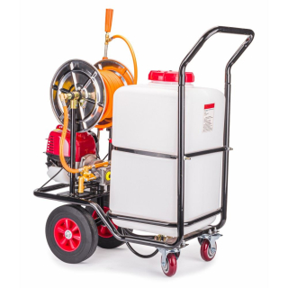 Motorový benzínový postrekovač 60L s kolieskami - POWERMAT PM-OPS-60K