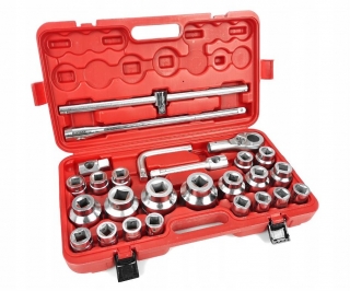 ZÁSUVNÉ KĽÚČE 26PCS 3/4 "& 1" 21-65mm 12-bodové