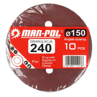 Brúsny papier na kotúč 150mm P240 - MAR-POL M08022