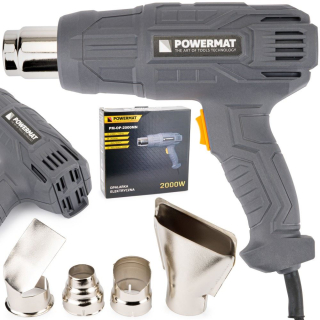 Teplovzdušná pištoľ PM-OP-2000MN 2000W 350/600 °C 4 nástavce