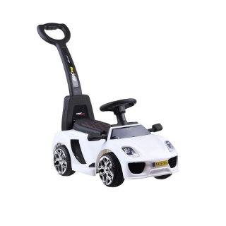 Joko Elektrické autíčko, odrážadlo 3v1, kožené sedadlo, biela