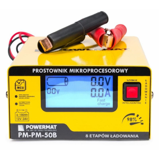 Mikroprocesorová nabíjačka autobatérii 12/24V - POWERMAT PM-PM-50B