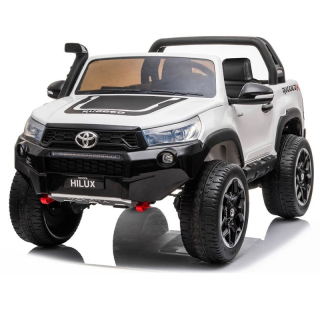 Joko Elektrické autíčko Toyota Hillux 4x4, penové kolesá, kožené sedadlo, FM rádio, otvárací kufor, nosnosť 50kg, biele