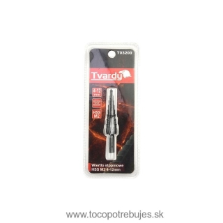 Viacstupňový vrták HSS M2 4-12 mm - Tvardy T03200