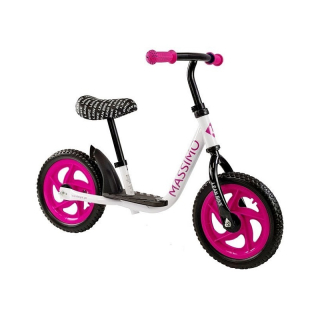 LeanToys Odrážadlo Massimo bielo-ružové