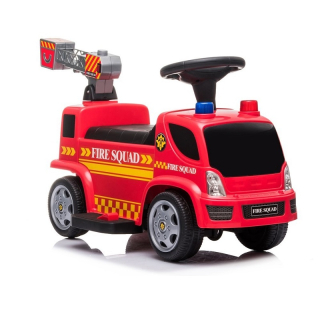 LeanToys Odrážadlo hasičské s rebríkom na baterky červené