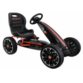 LeanToys Abarth Gokart s pedálmi, EVA kolesá, čierna